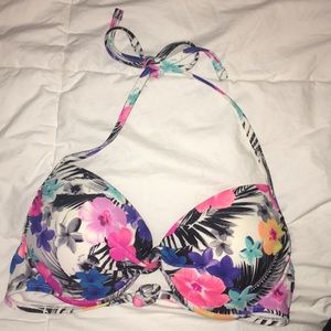 Floral bikini top